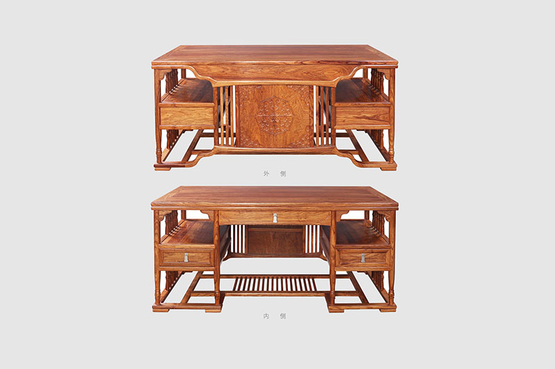 政和中式家居装饰书房桌椅组合家具效果图